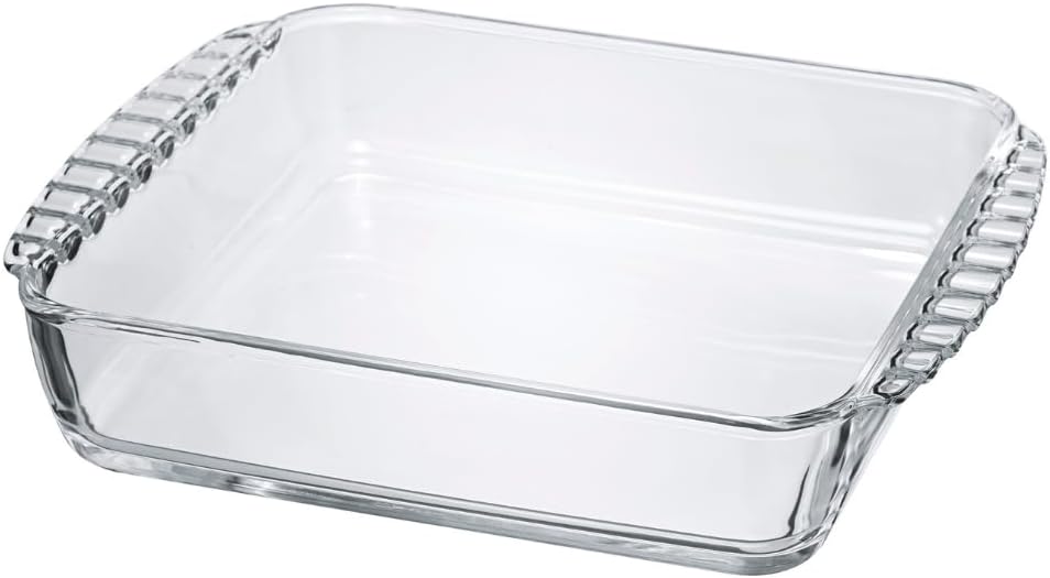 HARIO(ハリオ) 耐熱ガラス製 スクエア皿 2000mL BUONO kitchen グラタン皿 日本製 クリア HKOZ-200-BK