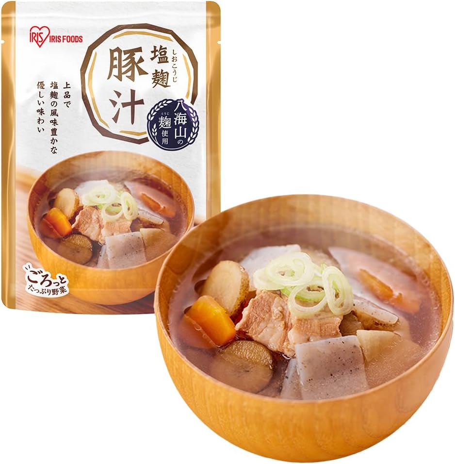 アイリスオーヤマ レトルト 塩麹豚汁 450g 惣菜 レトルト食品 おかず 一人暮らし 常温保存 非常食 保存食 和食 パウチ 八海山 新潟