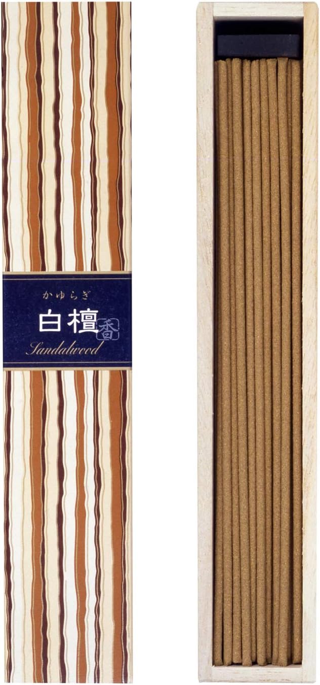 日本香堂(Nippon Kodo) かゆらぎ 白檀 香立付 ホワイト 単品 40個 (x 1)