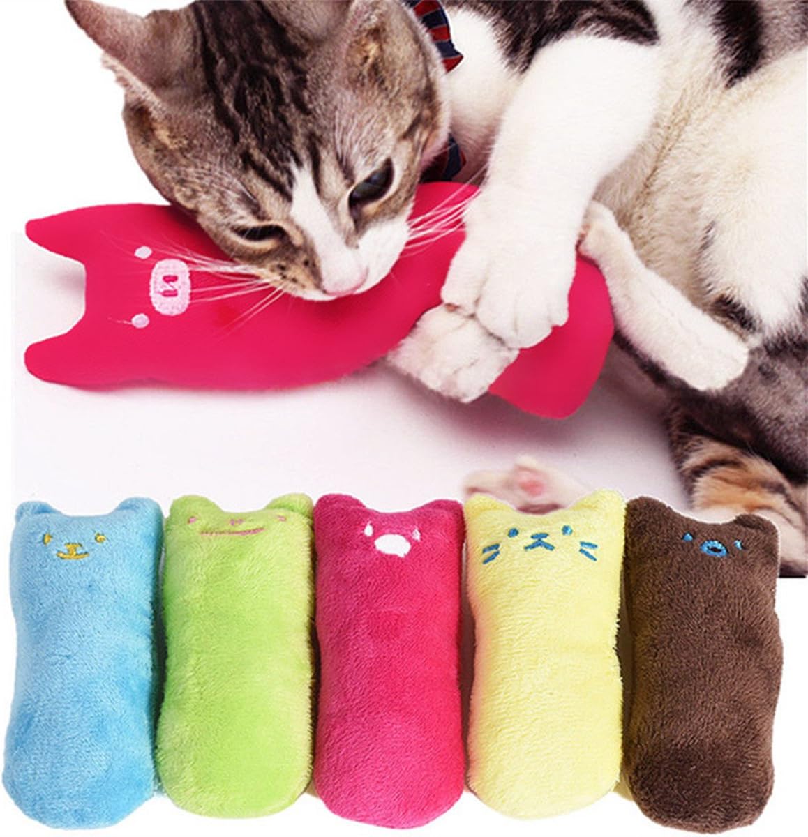 ぬいぐるみ 猫 おもちゃ 噛むおもちゃ 猫遊び ストレス解消 運動不足解消 肥満解消 5個セット