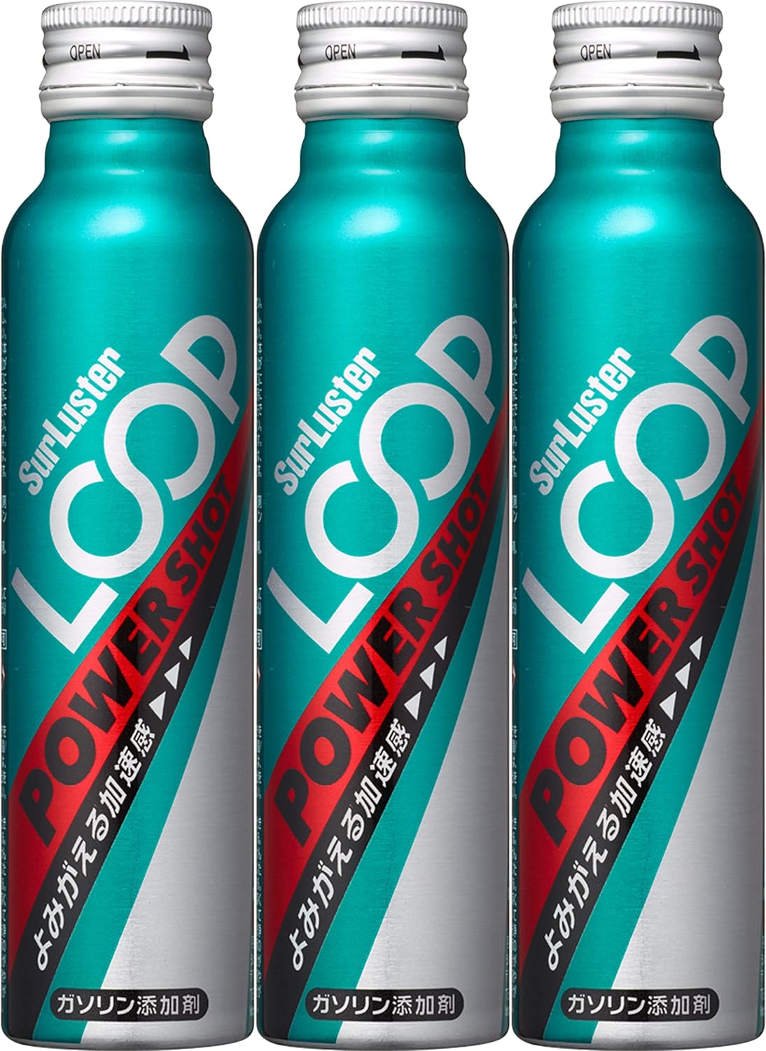 SurLuster(シュアラスター) ループ パワーショット 80ml×3本 ガソリン添加剤 バイク 4サイクル PEA PIBA 特殊潤滑剤配合 洗浄系燃料添加剤 燃費改善 振動軽減 レスポンス回復 エンジン内洗浄効果 LP-17