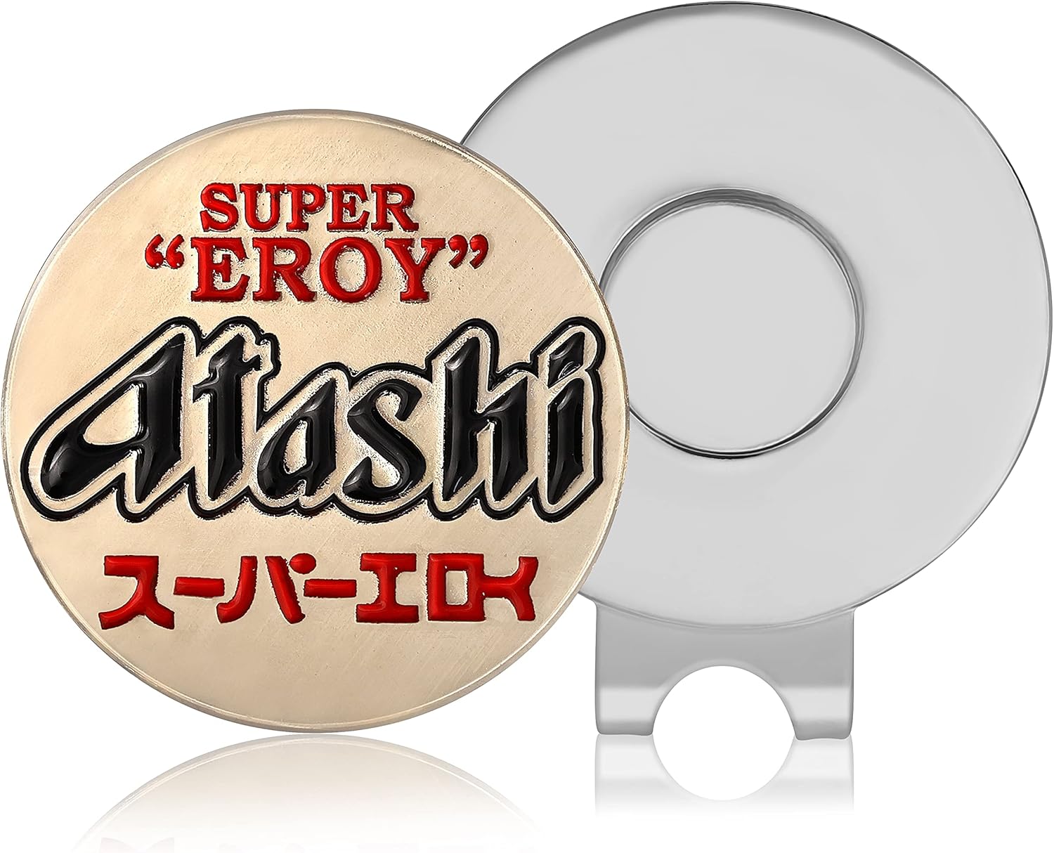 ゴルフマーカー グリーンマーカー アタシスーパーエロイ 合金製 おもしろ ゴルフグッズ