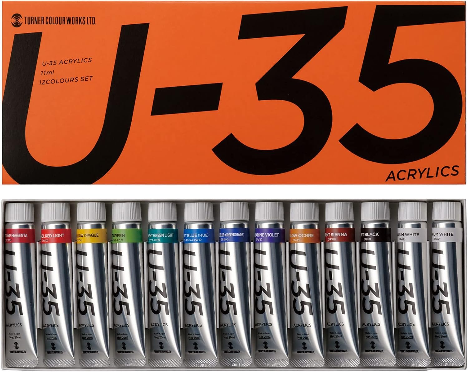 ターナー色彩(Turner Color) アクリル絵具 U-35 ヘビーボディータイプ 13色セット UA13C 11ml