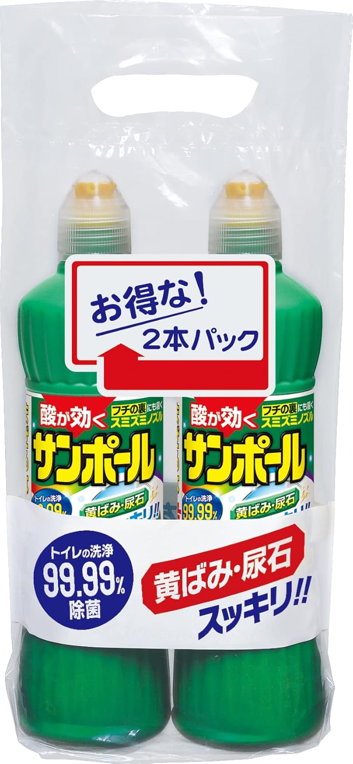 サンポール (マイナスイオン) トイレ洗剤 尿石除去 500mL 2本パック