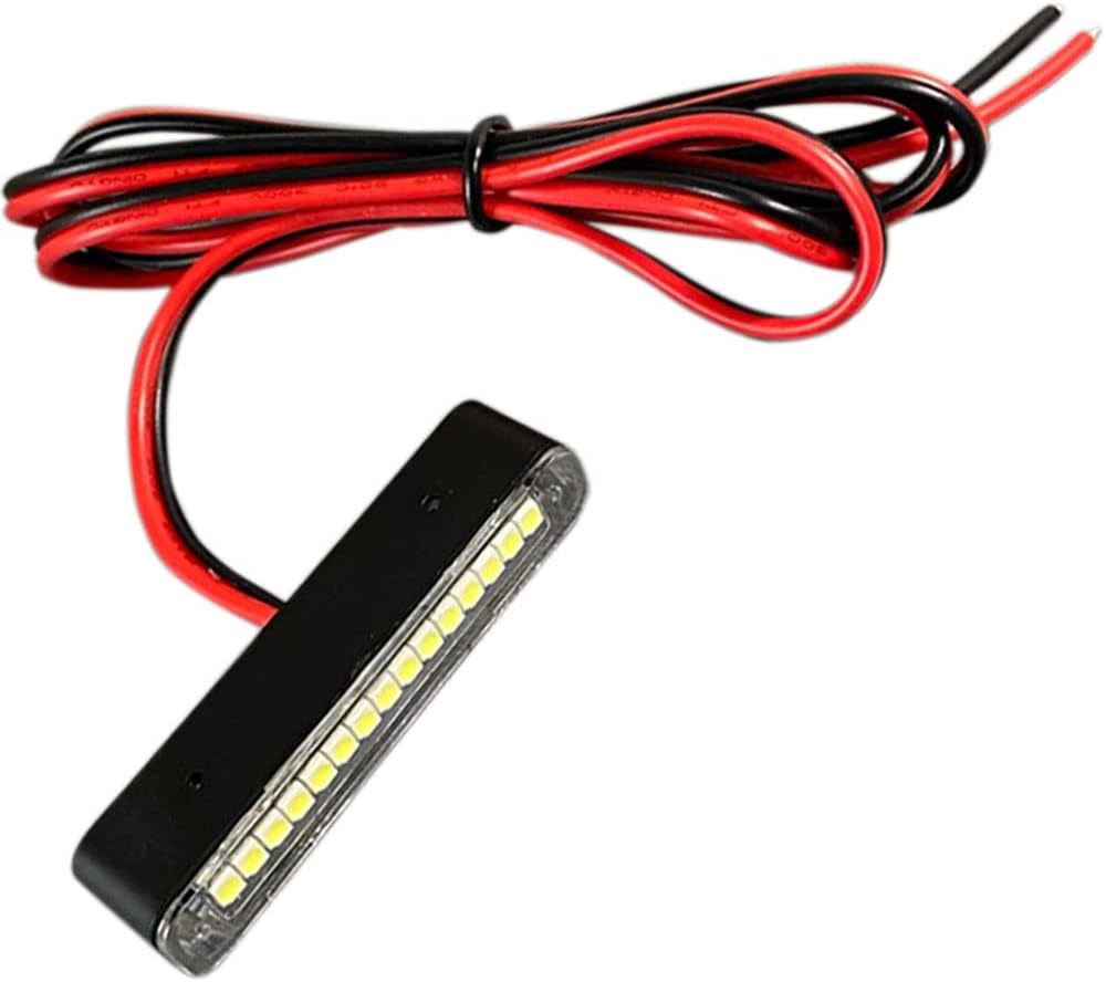 12v バイク 車 超高輝度 15LED 貼り付けるだけ 簡単取り付け ナンバー灯 ライセンスランプ デイライト マーカーランプ 明るい 防水 耐水