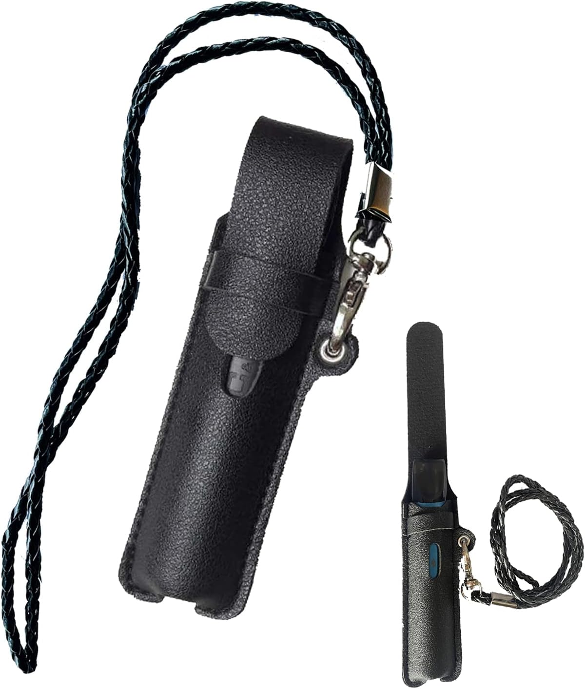 HOREJIA互換用のケース 対応DR.VAPE2用のケース ドクターベイプ2に使用できるケース 電子タバコ用PUレザーケース 対応ドクタースティック TypeX 互換用のケース 対応Dr.Stick TypeX 用のケース 首から下げるタイプ ドクタースティック用のカバー 首かけ ネックストラップ（ケースのみ） (ブラック)