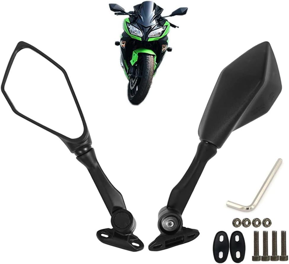 バイクミラー NINJA適用 適合Ninja 250 ZX 6R 636 300R EX300 ABS 2011-2018 / Ninja 400 2011-2021