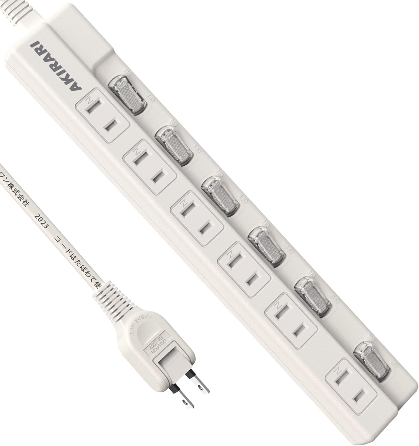 KIMOC 電源タップ 6口 3m 雷ガード ホワイト 個別スイッチ スイッチ電源タップ テーブルタップ 延長タップ おしゃれ 延長ケーブル 3m 家庭用AC電源6個口 ほこりシャッター付 配線しやすい すき間 180度スイングプラグ トラッキング防止 電気節約 電源タップ 延長コード 電源 延長ケーブル ほこり防止シャッター付 壁 (延長コード 3m 6個口)
