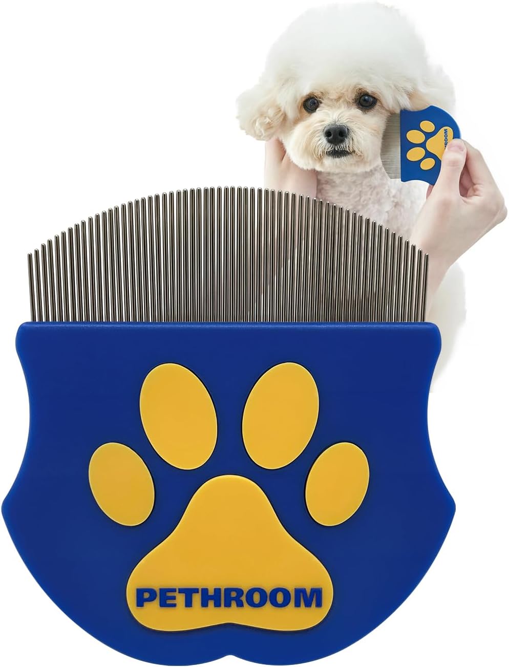Pethroom ペスルーム ペット 涙やけ 犬 コーム 猫 くし 犬 ブラシ 目元ケアステンレス製 丸型ヘッド 目やに取りに 犬猫兼用