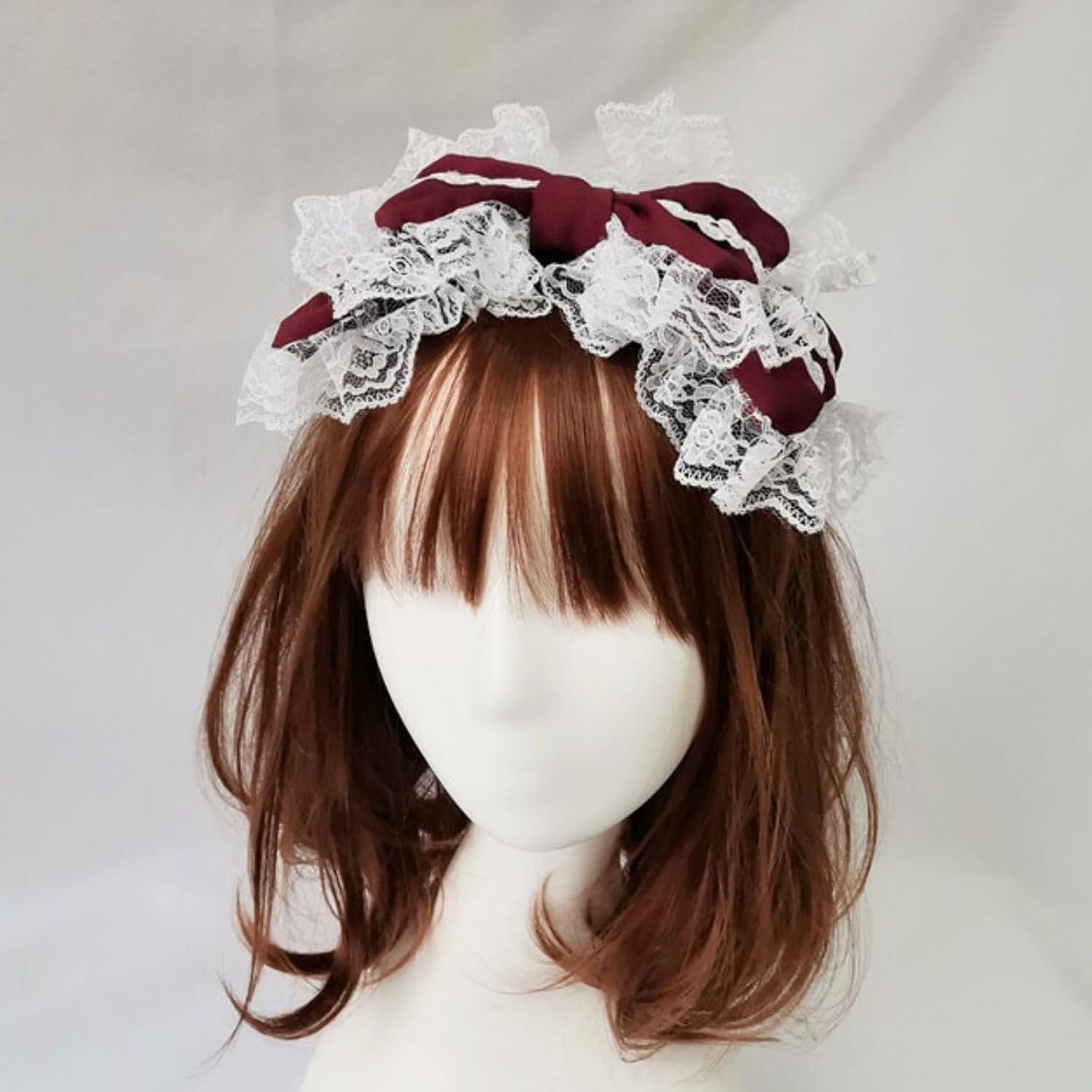 [HARGIO] カチューシャ リボン デカリボン ヘッドドレス ロリータ ゴスロリ 地雷系 量産型 ヘアバンド 黒 白 赤 水色 (レッド)