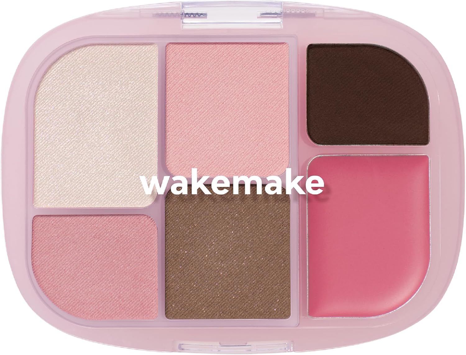 wakemake(ウェイクメイク)ソフトシアー マルチ パレット 10 ジョイフルピンク | べスコス受賞,6色入り,アイシャドウ,チーク,ハイライト,自然な仕上がり