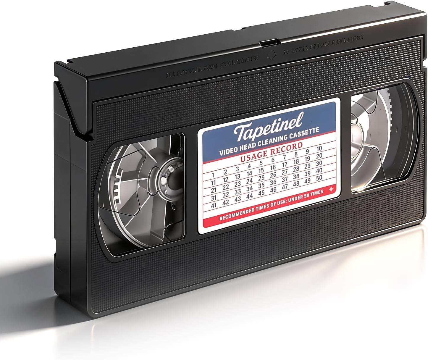 VHSビデオデッキ用ドライクリーニングテープ 1本入り | 50回繰り返し使用可 | VHSプレーヤー対応 | ヘッドクリーニング・記録タグ付き 再生維持