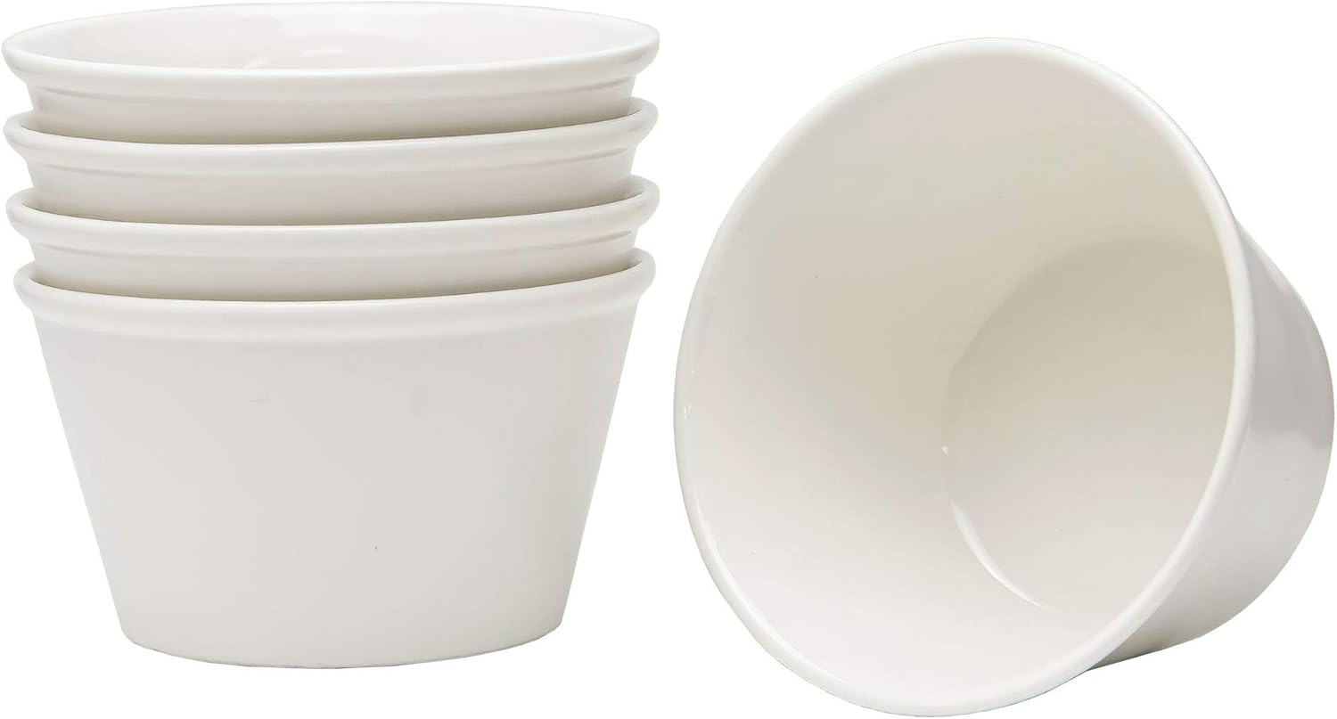 TAMAKI ココット フォルテモア ホワイト 5個セット 直径9.1×高さ5.2cm 180ml 電子レンジ・食洗機・オーブン対応 T-662007