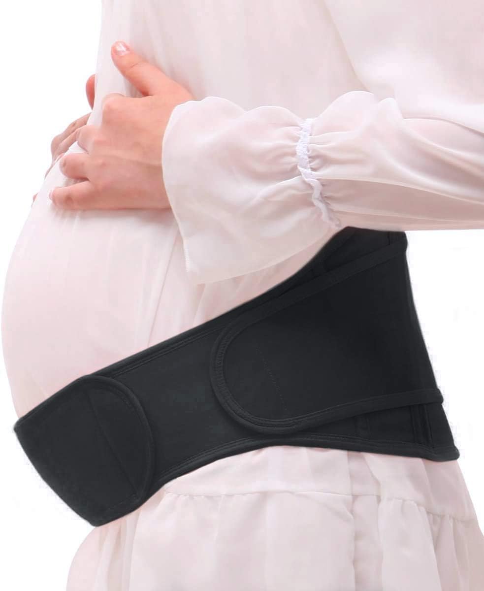 妊婦帯 骨盤ベルト腹帯 マタニティベルト 妊娠帯 マタニティ ベルト 産前 産後 兼用 通気性 簡単装着 日本語マニュアル付き(ブラック)