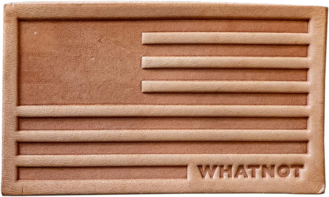 WHATNOT(ワットノット) レザーワッペン ベルクロ ヌメ革 LP-01